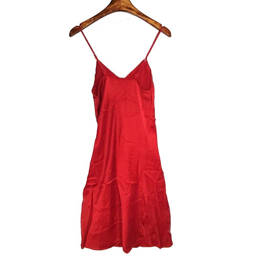 Women's Size XXS 100% Silk Sleeveless Spaghetti Strap Slip Dress SAC709